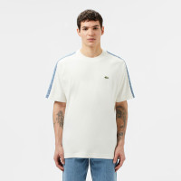 Lacoste Erkek Oversize Fit Bisiklet Yaka Baskılı Beyaz T-Shirt Lacoste Erkek Oversize Fit Bisiklet Yaka Baskılı Beyaz T-Shirt