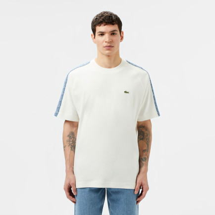 Lacoste Erkek Oversize Fit Bisiklet Yaka Baskılı Beyaz T-Shirt Lacoste Erkek Oversize Fit Bisiklet Yaka Baskılı Beyaz T-Shirt