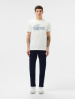 Lacoste Erkek Regular Fit Bisiklet Yaka Baskılı Beyaz T-Shirt Lacoste Erkek Regular Fit Bisiklet Yaka Baskılı Beyaz T-Shirt