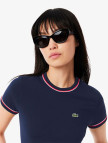 Lacoste Kadın Slim Fit Bisiklet Yaka Lacivert T-Shirt Lacoste Kadın Slim Fit Bisiklet Yaka Lacivert T-Shirt