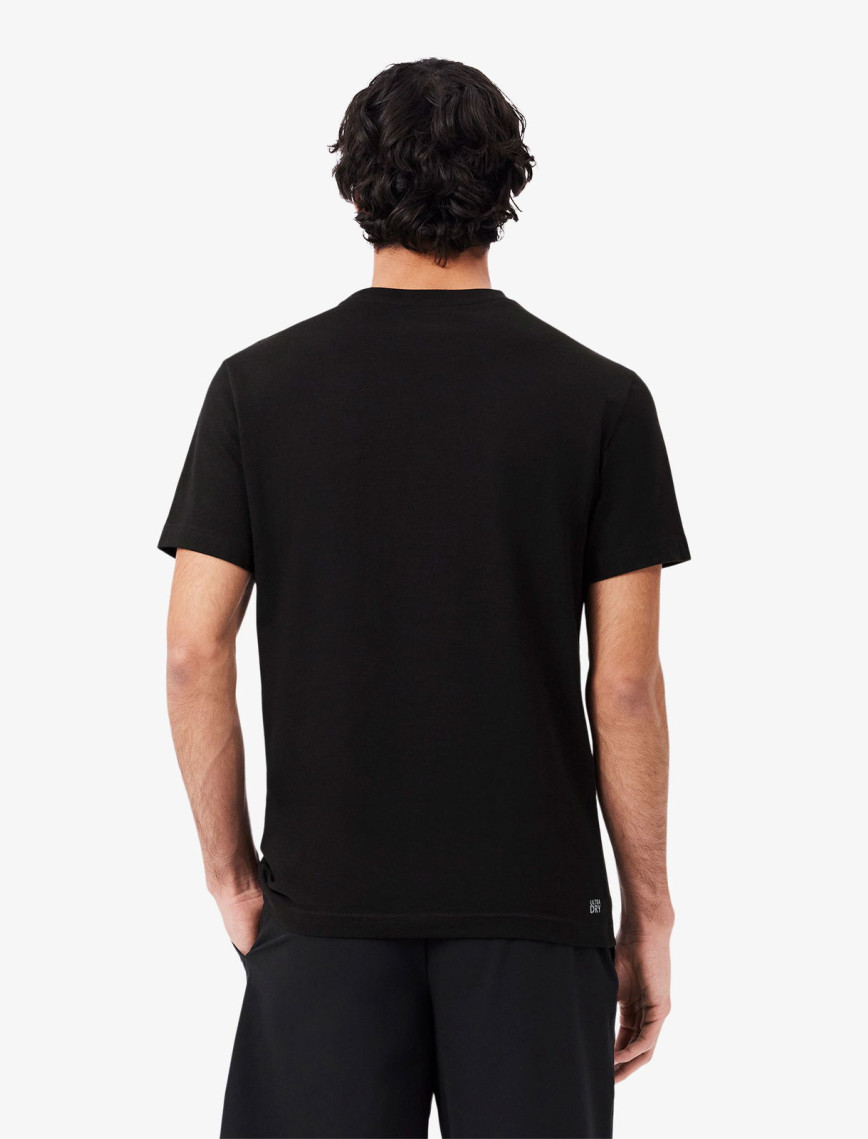 Lacoste Erkek Regular Fit Bisiklet Yaka Baskılı Siyah T-Shirt Lacoste Erkek Regular Fit Bisiklet Yaka Baskılı Siyah T-Shirt