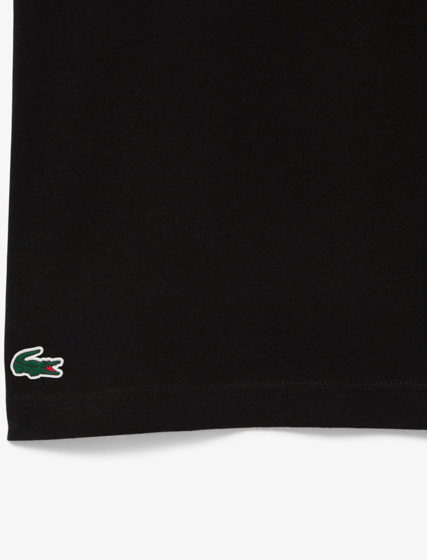 Lacoste Erkek Regular Fit Bisiklet Yaka Baskılı Siyah T-Shirt Lacoste Erkek Regular Fit Bisiklet Yaka Baskılı Siyah T-Shirt