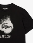 Lacoste Erkek Regular Fit Bisiklet Yaka Baskılı Siyah T-Shirt Lacoste Erkek Regular Fit Bisiklet Yaka Baskılı Siyah T-Shirt