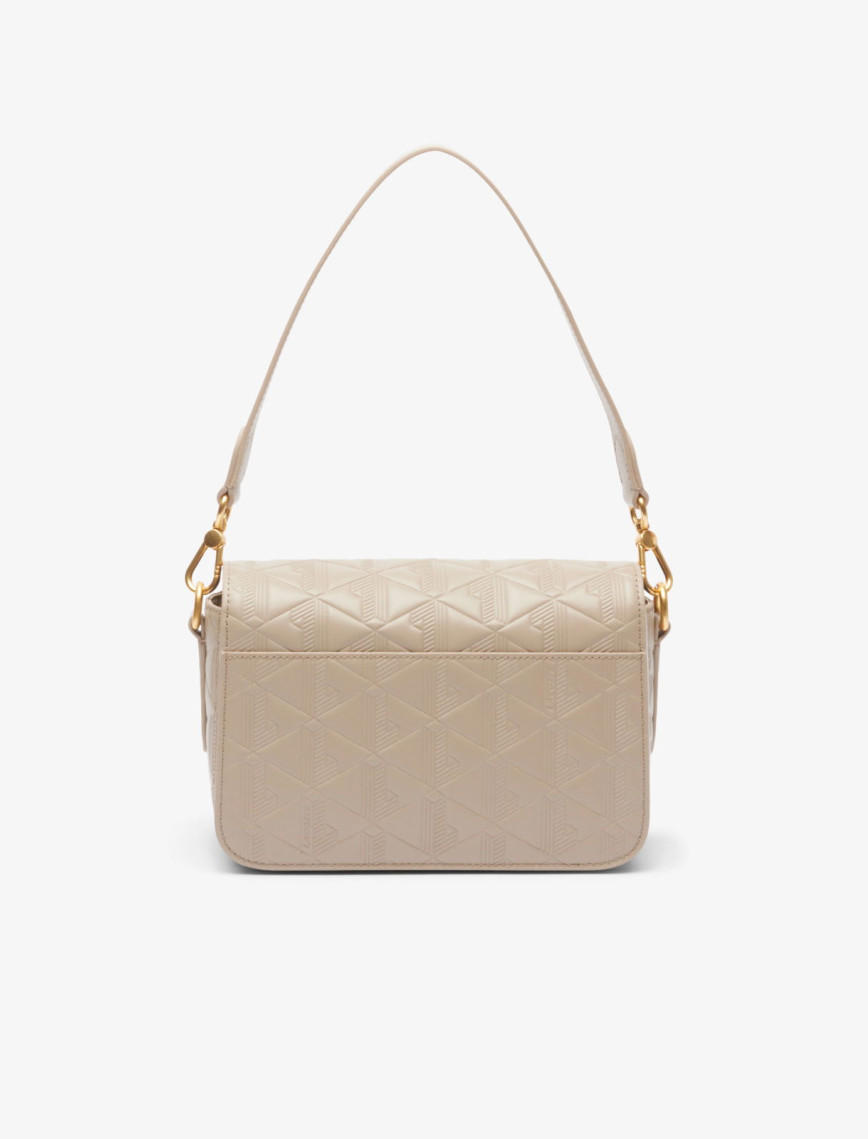 Lacoste Maheki Kadın Monogram Deri Bej Omuz Çantası Lacoste Maheki Kadın Monogram Deri Bej Omuz Çantası