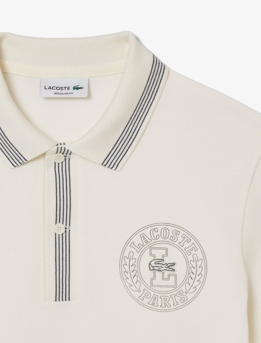 Lacoste L.12.12 Erkek Regular Fit Krem Polo Lacoste L.12.12 Erkek Regular Fit Krem Polo