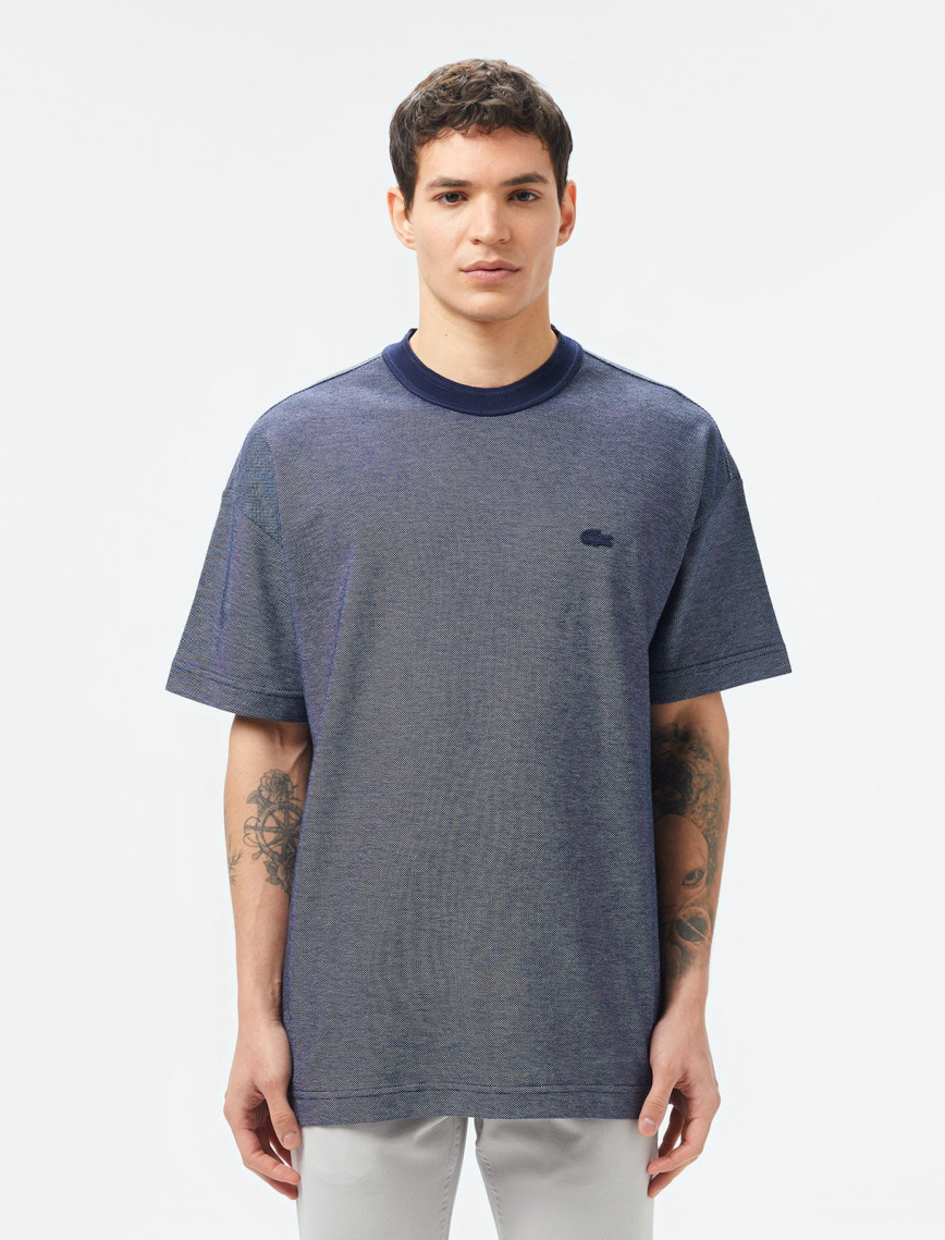 Lacoste Erkek Oversize Fit Bisiklet Yaka Lacivert T-Shirt Lacoste Erkek Oversize Fit Bisiklet Yaka Lacivert T-Shirt