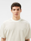 Lacoste Erkek Oversize Fit Bisiklet Yaka Krem T-Shirt Lacoste Erkek Oversize Fit Bisiklet Yaka Krem T-Shirt