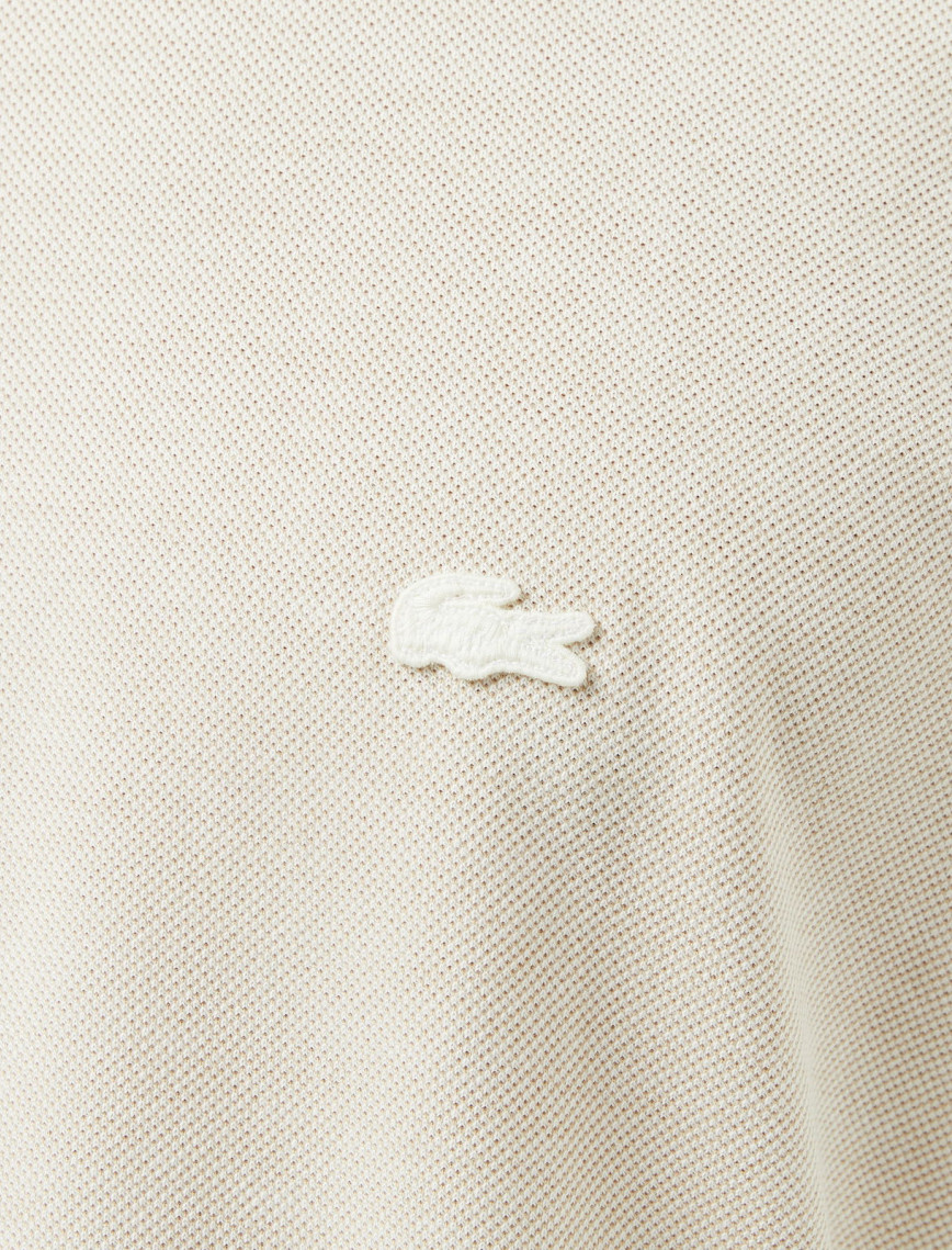 Lacoste Erkek Oversize Fit Bisiklet Yaka Krem T-Shirt Lacoste Erkek Oversize Fit Bisiklet Yaka Krem T-Shirt
