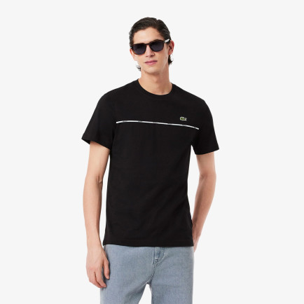 Lacoste Erkek Regular Fit Bisiklet Yaka Baskılı Siyah T-Shirt Lacoste Erkek Regular Fit Bisiklet Yaka Baskılı Siyah T-Shirt
