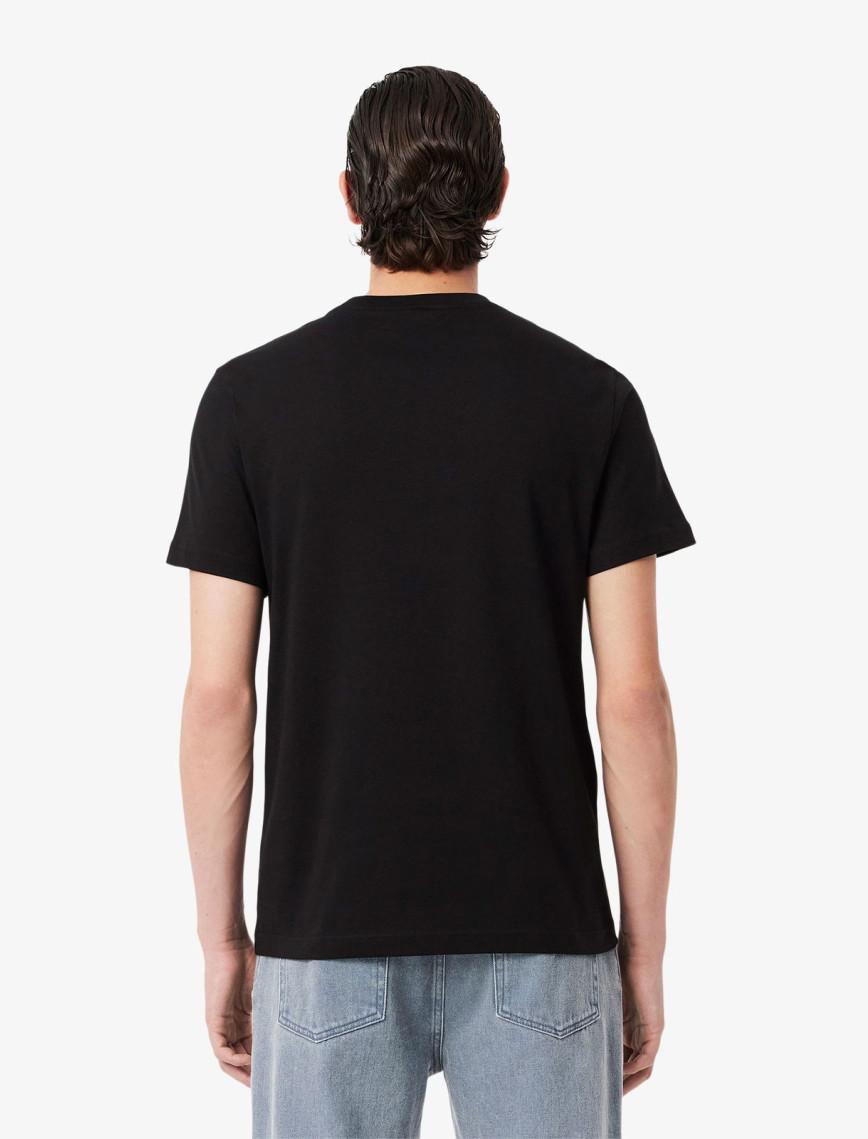 Lacoste Erkek Regular Fit Bisiklet Yaka Baskılı Siyah T-Shirt Lacoste Erkek Regular Fit Bisiklet Yaka Baskılı Siyah T-Shirt