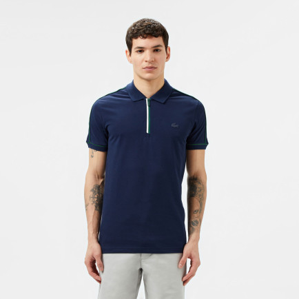 Lacoste Erkek Slim Fit Yarım Fermuarlı Lacivert Polo Lacoste Erkek Slim Fit Yarım Fermuarlı Lacivert Polo