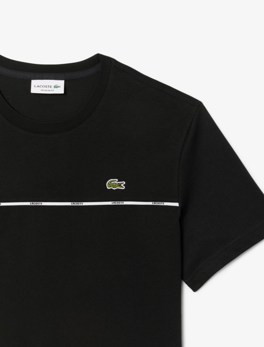 Lacoste Erkek Regular Fit Bisiklet Yaka Baskılı Siyah T-Shirt Lacoste Erkek Regular Fit Bisiklet Yaka Baskılı Siyah T-Shirt