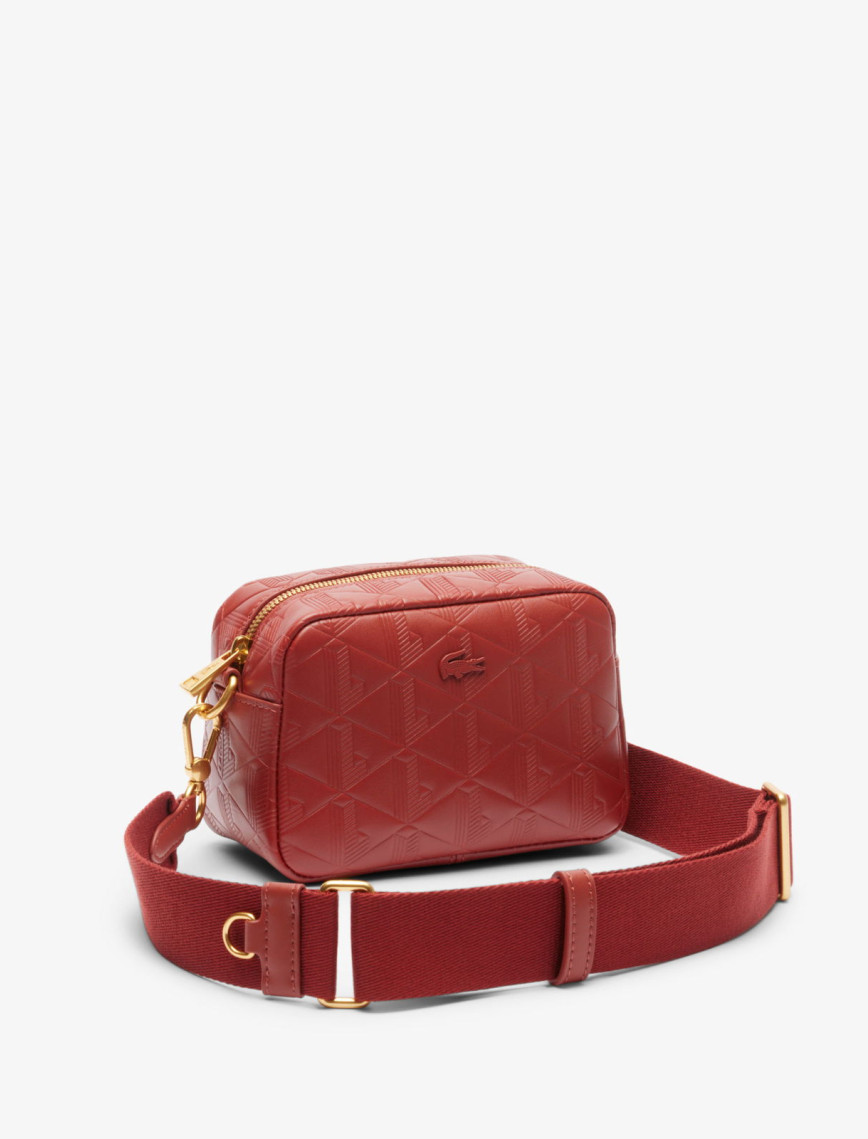 Lacoste Maheki Kadın Monogram Deri Bordo Postacı Çantası Lacoste Maheki Kadın Monogram Deri Bordo Postacı Çantası