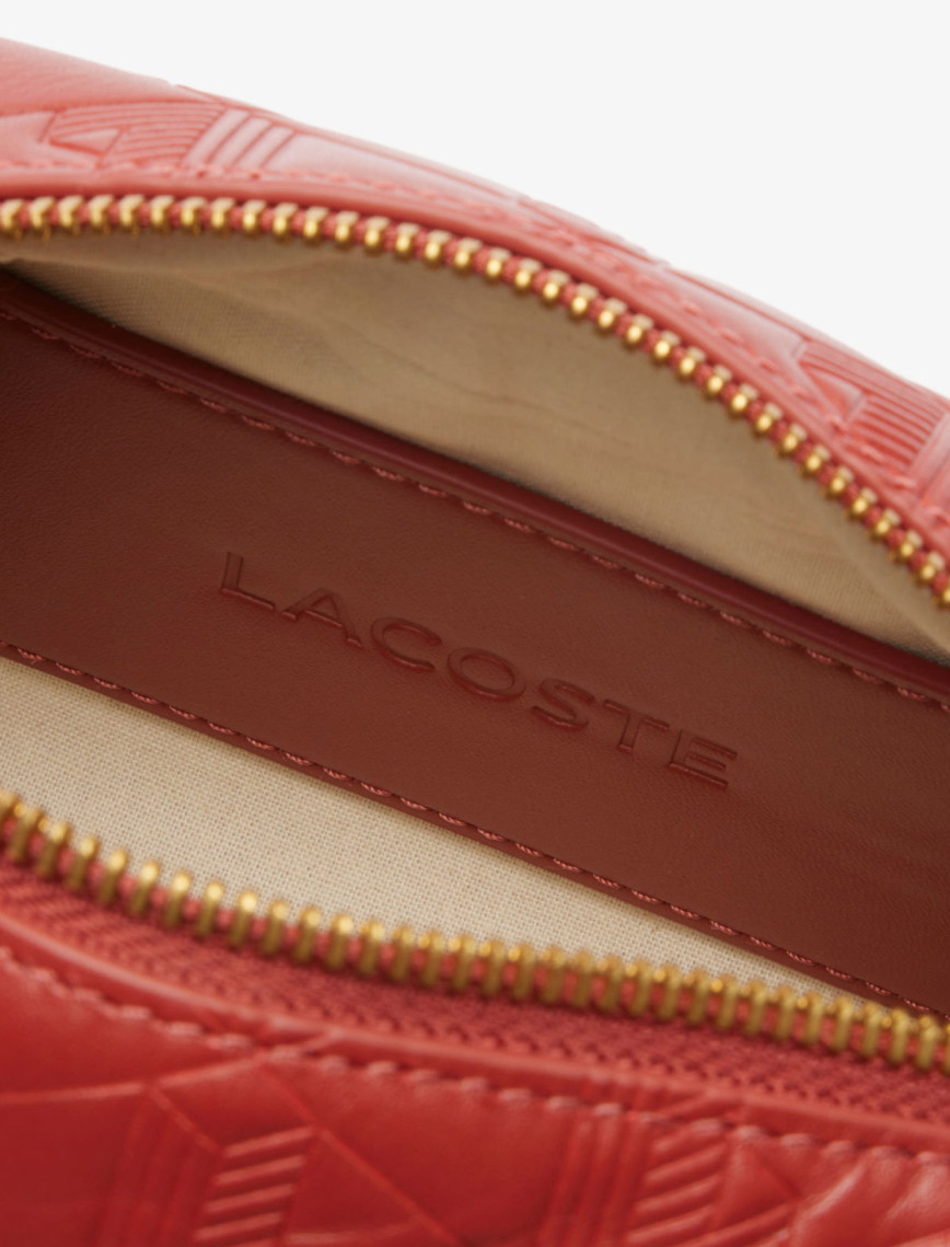 Lacoste Maheki Kadın Monogram Deri Bordo Postacı Çantası Lacoste Maheki Kadın Monogram Deri Bordo Postacı Çantası