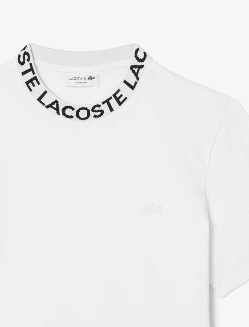 Lacoste Erkek Regular Fit Bisiklet Yaka Beyaz T-Shirt Lacoste Erkek Regular Fit Bisiklet Yaka Beyaz T-Shirt