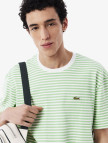 Lacoste Erkek Classic Fit Bisiklet Yaka Çizgili Açık Yeşil T-Shirt Lacoste Erkek Classic Fit Bisiklet Yaka Çizgili Açık Yeşil T-Shirt