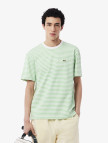 Lacoste Erkek Classic Fit Bisiklet Yaka Çizgili Beyaz T-Shirt Lacoste Erkek Classic Fit Bisiklet Yaka Çizgili Beyaz T-Shirt