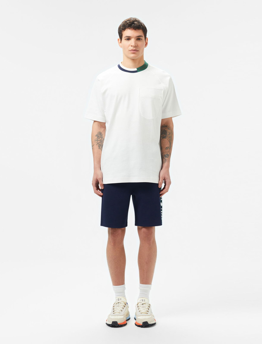 Lacoste Erkek Bisiklet Yaka Beyaz Cepli T-Shirt Lacoste Erkek Bisiklet Yaka Beyaz Cepli T-Shirt