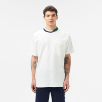 Lacoste Erkek Bisiklet Yaka Beyaz Cepli T-Shirt Lacoste Erkek Bisiklet Yaka Beyaz Cepli T-Shirt