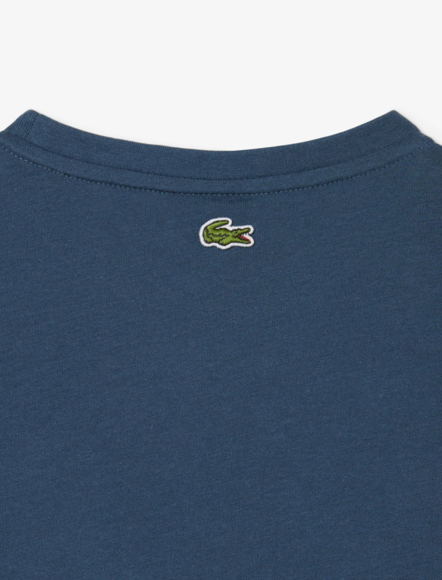 Lacoste Çocuk Bisiklet Yaka Baskılı Lacivert T-Shirt Lacoste Çocuk Bisiklet Yaka Baskılı Lacivert T-Shirt