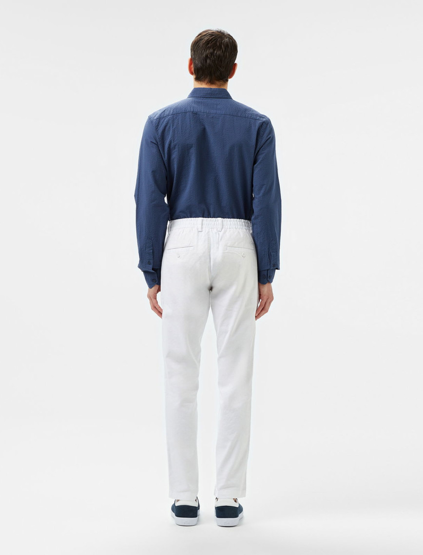 Lacoste Erkek Beyaz Pantolon Lacoste Erkek Beyaz Pantolon