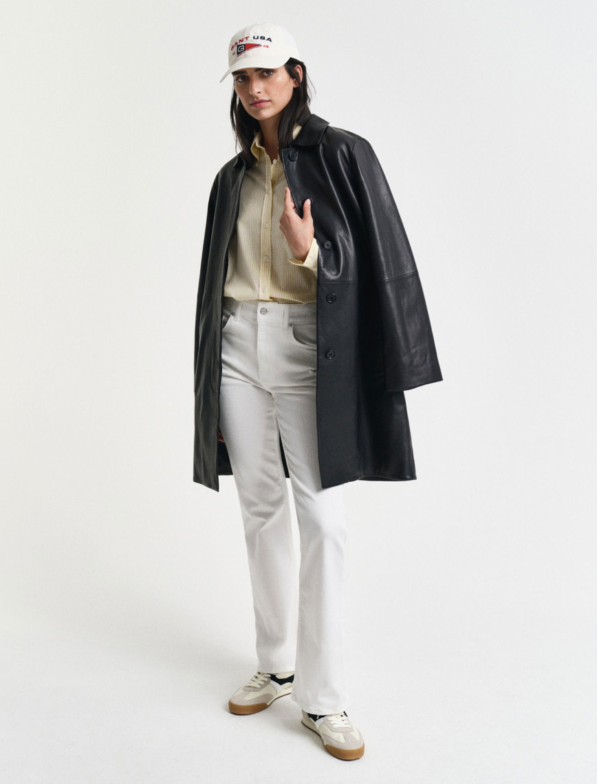 GANT Kadın Krem Slim Fit Pantolon GANT Kadın Krem Slim Fit Pantolon