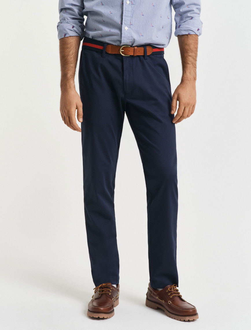 GANT Erkek Lacivert Slim Fit Pantolon GANT Erkek Lacivert Slim Fit Pantolon