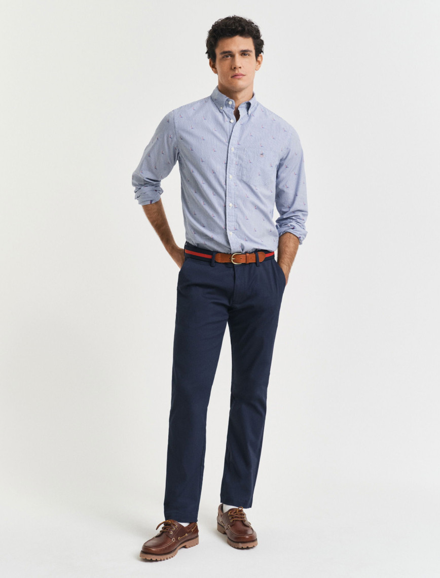 GANT Erkek Lacivert Slim Fit Pantolon GANT Erkek Lacivert Slim Fit Pantolon