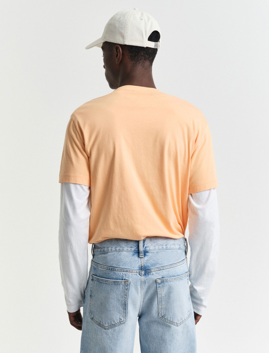 GANT Erkek Turuncu Regular Fit Bisiklet Yaka T-Shirt GANT Erkek Turuncu Regular Fit Bisiklet Yaka T-Shirt