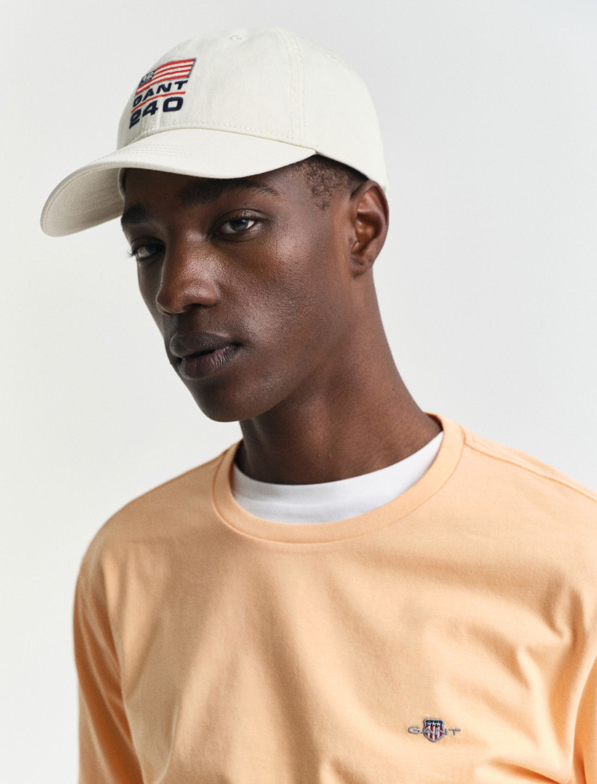 GANT Erkek Turuncu Regular Fit Bisiklet Yaka T-Shirt GANT Erkek Turuncu Regular Fit Bisiklet Yaka T-Shirt