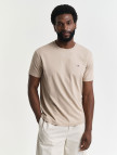 GANT Erkek Bej Regular Fit Bisiklet Yaka T-Shirt