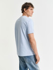 GANT Erkek Mavi Regular Fit Bisiklet Yaka T-Shirt