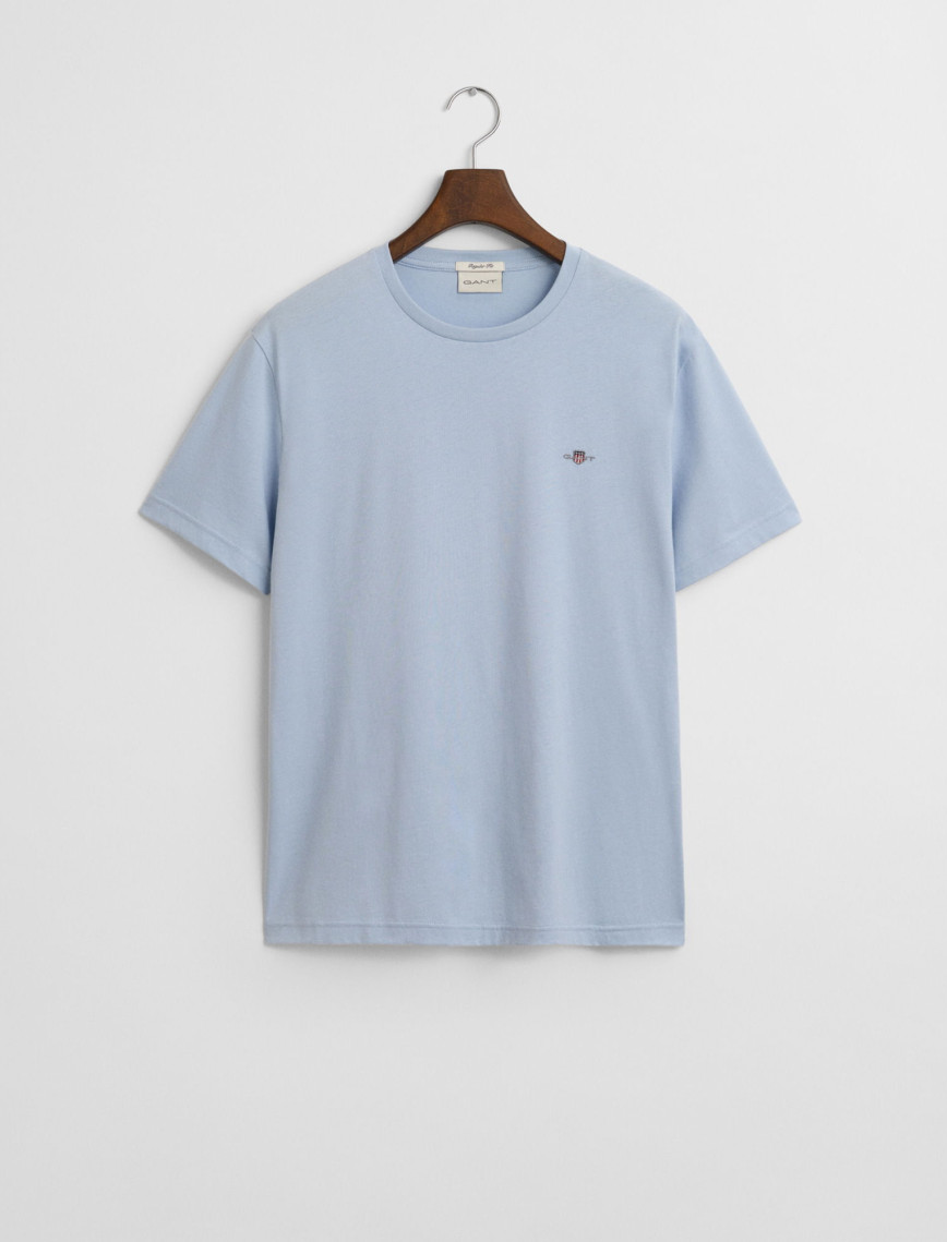 GANT Erkek Mavi Regular Fit Bisiklet Yaka T-Shirt