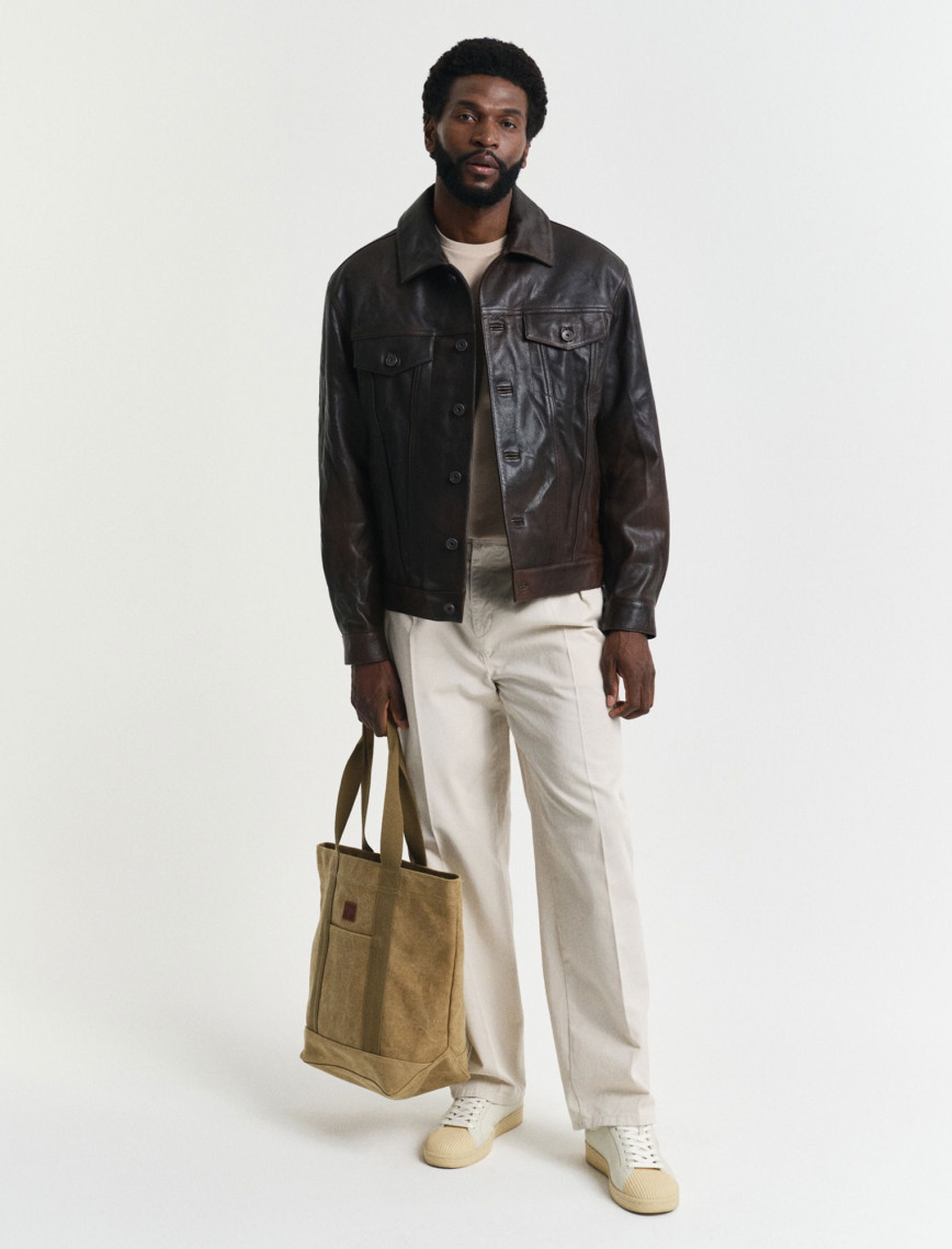 GANT Erkek Bej Regular Fit Bisiklet Yaka T-Shirt