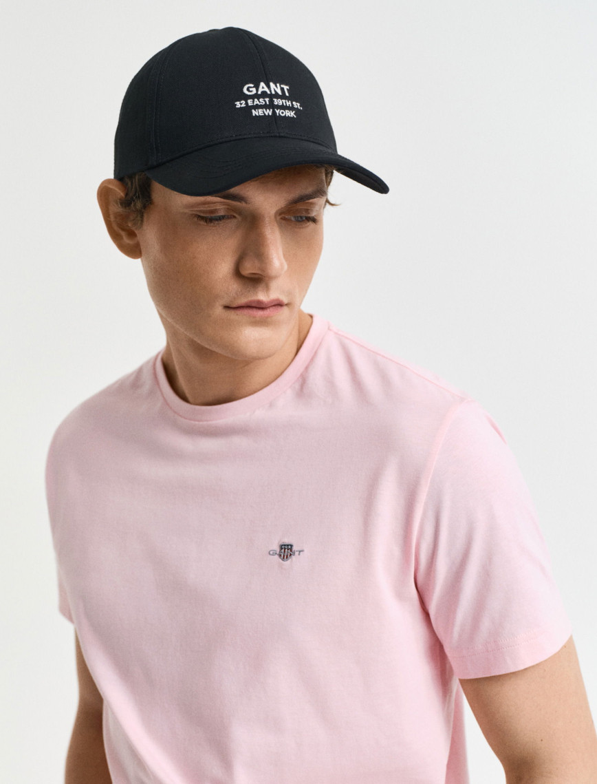GANT Erkek Pembe Regular Fit Bisiklet Yaka T-Shirt