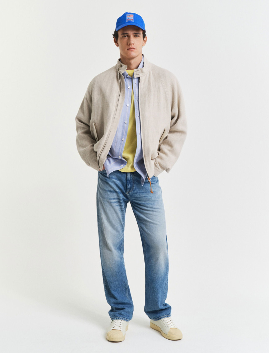 GANT Erkek Sarı Regular Fit Bisiklet Yaka T-Shirt