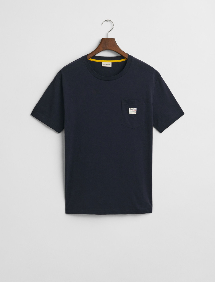 GANT Erkek Lacivert Regular Fit Bisiklet Yaka T-Shirt GANT Erkek Lacivert Regular Fit Bisiklet Yaka T-Shirt