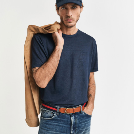 GANT Erkek Lacivert Regular Fit Bisiklet Yaka T-Shirt GANT Erkek Lacivert Regular Fit Bisiklet Yaka T-Shirt
