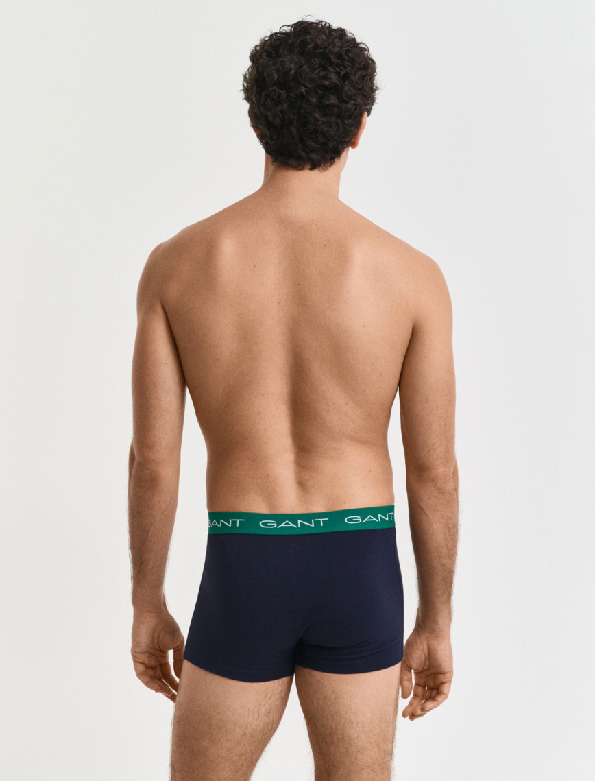 GANT Erkek Yeşil Slim Fit Logolu 3'lü Boxer