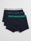 GANT Erkek Yeşil Slim Fit Logolu 3'lü Boxer