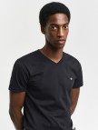 GANT Erkek Siyah Slim Fit V Yaka T-Shirt GANT Erkek Siyah Slim Fit V Yaka T-Shirt