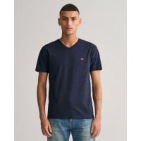 GANT Erkek Lacivert Slim Fit V Yaka T-Shirt GANT Erkek Lacivert Slim Fit V Yaka T-Shirt