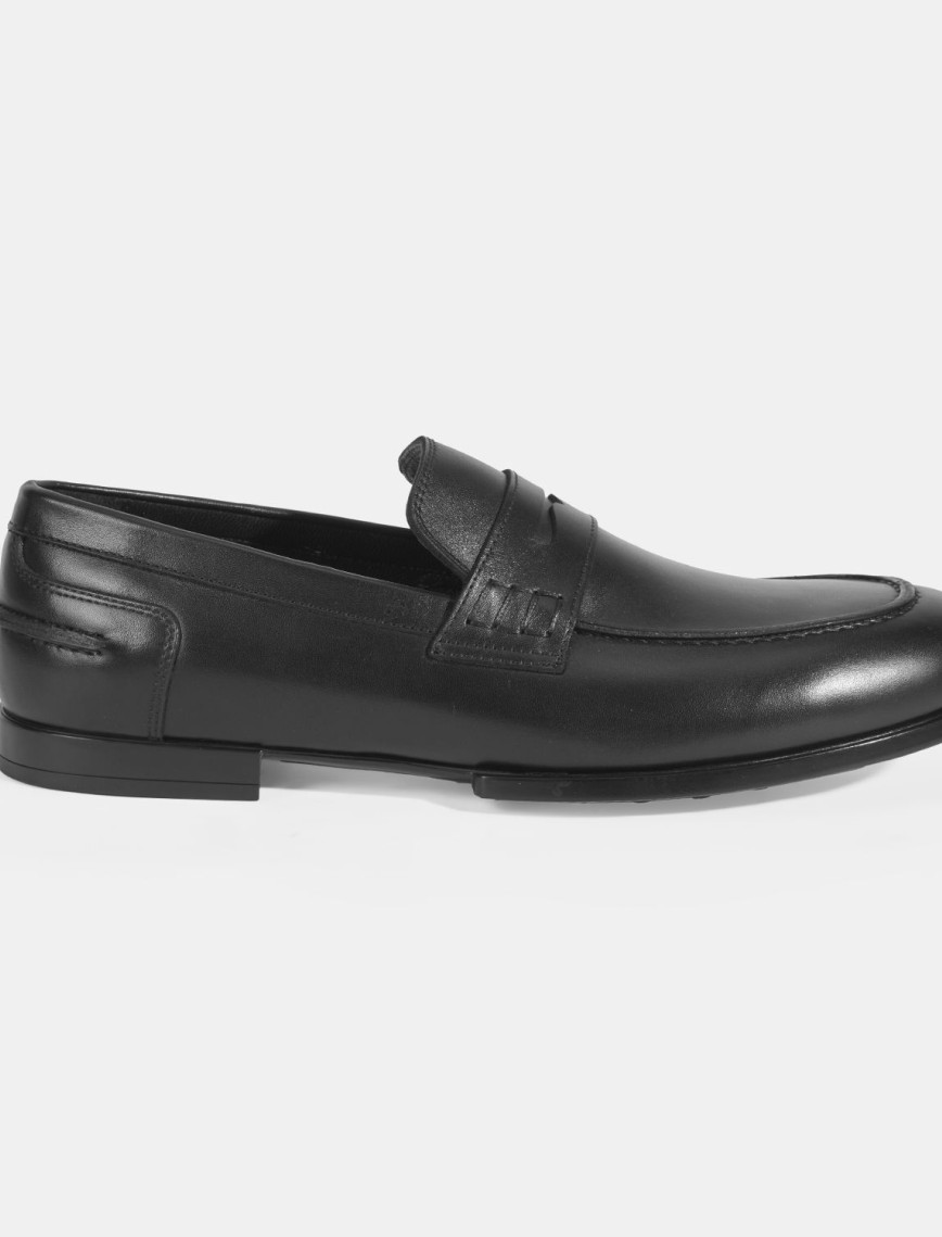Erkek Siyah Deri Loafer