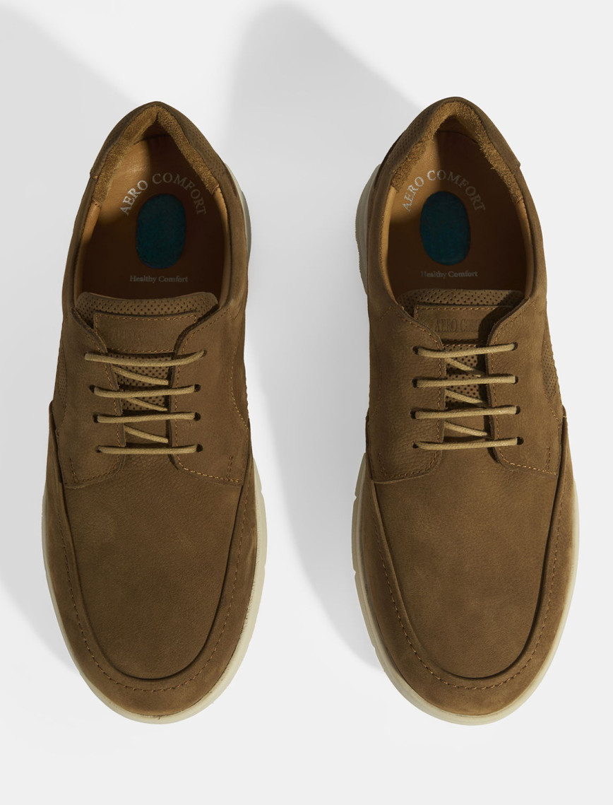 Erkek Taba Nubuk Deri Bağcıklı DesaComfort Günlük Ayakkabı Erkek Taba Nubuk Deri Bağcıklı DesaComfort Günlük Ayakkabı