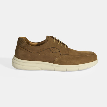 Erkek Taba Nubuk Deri Bağcıklı DesaComfort Günlük Ayakkabı