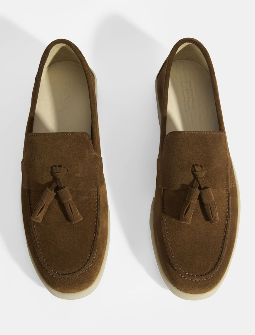 Kahve Erkek Süet Püsküllü Loafer Kahve Erkek Süet Püsküllü Loafer