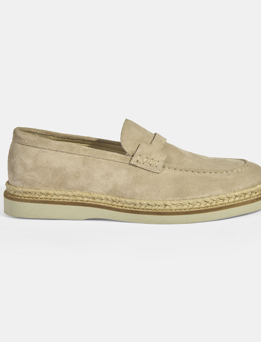 Taba Erkek Örgü Detaylı Süet Loafer Taba Erkek Örgü Detaylı Süet Loafer