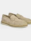 Bej Erkek Örgü Detaylı Süet Loafer Bej Erkek Örgü Detaylı Süet Loafer