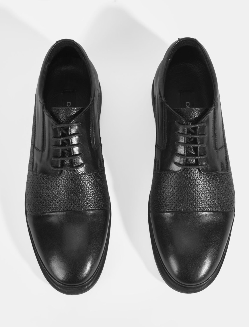 Siyah Erkek Bağcıklı Deri Klasik Ayakkabı Siyah Erkek Bağcıklı Deri Klasik Ayakkabı