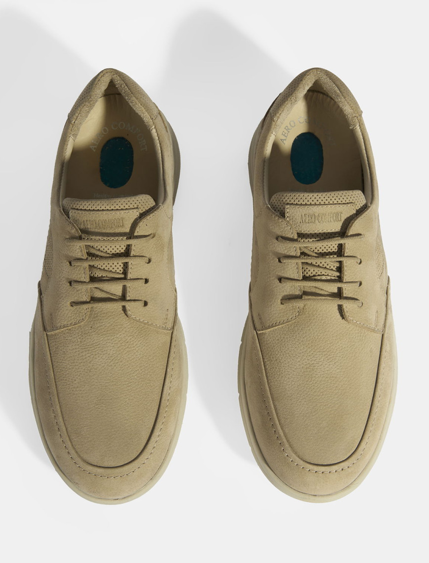 Erkek Bej Nubuk Deri Bağcıklı DesaComfort Günlük Ayakkabı Erkek Bej Nubuk Deri Bağcıklı DesaComfort Günlük Ayakkabı